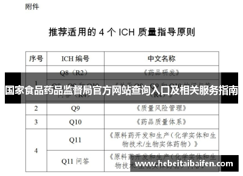 国家食品药品监督局官方网站查询入口及相关服务指南